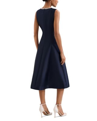 Judy Satin Jeweled Dress