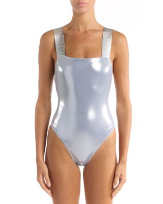 Laminated One Piece Swimsuit