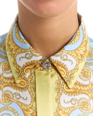 Silk Twill Print Spring Shirt
