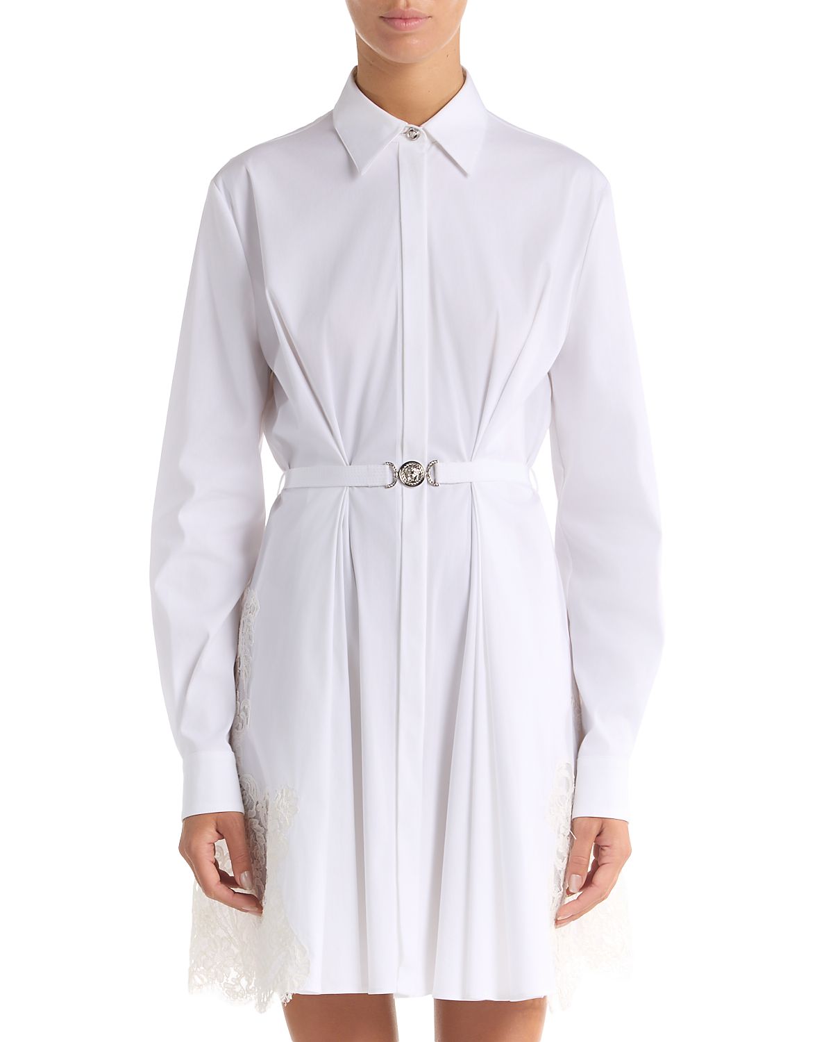 Versace Poplin Belted Dress