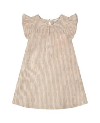  Girls' Short Sleeve Striped Flared Dress - Big Kid
