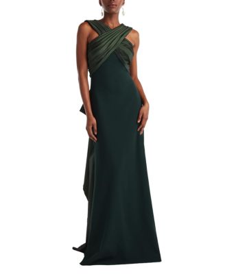  Caro Cascading Halter Gown