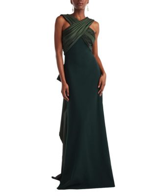 Tadashi Shoji Caro Cascading Halter Gown | Bloomingdale's Women