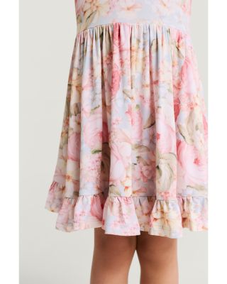 Girls' Rose Dreams Ruffled Twirl Dress - Little Kid