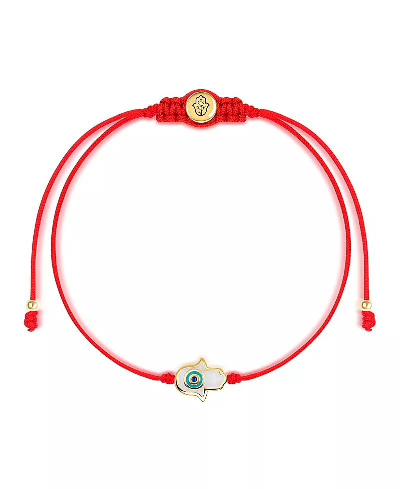 Karma and Luck Charismatic Personality Enamel Hamsa Drawstring Bracelet