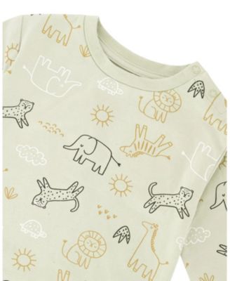 Boys' Organic Cotton Jersey Animal Print Sweater and Pants Set - Baby