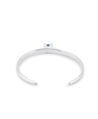  Cuff Bracelet With Blue Cubic Zirconia