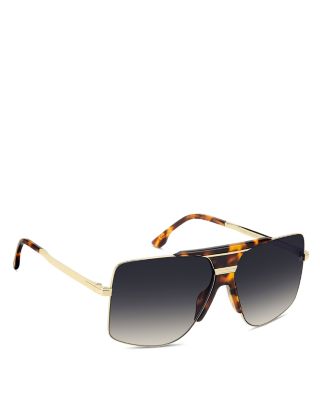 Square Double Bridge Sunglasses, 62mm