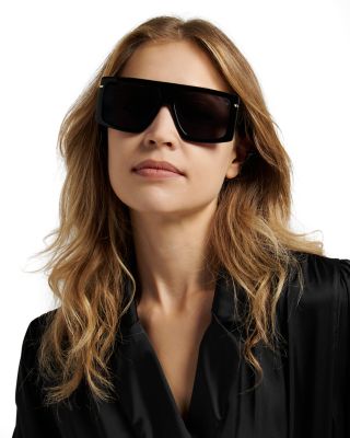 Rectangular Flat Top Sunglasses, 59mm