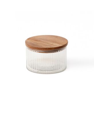 Fluted Glass Storage Jars - Set of 3
