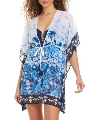V Neck Caftan Swim Cover-Up
