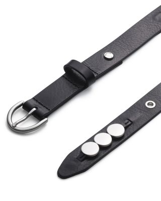 Luna Women's Disc Detail Leather Belt 