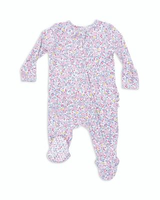 Girls' Georgia Floral Two Way Ruffle Back Zipper Footie - Baby 