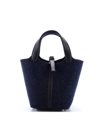 PM Picotin Lock Bag Felt with Leather
