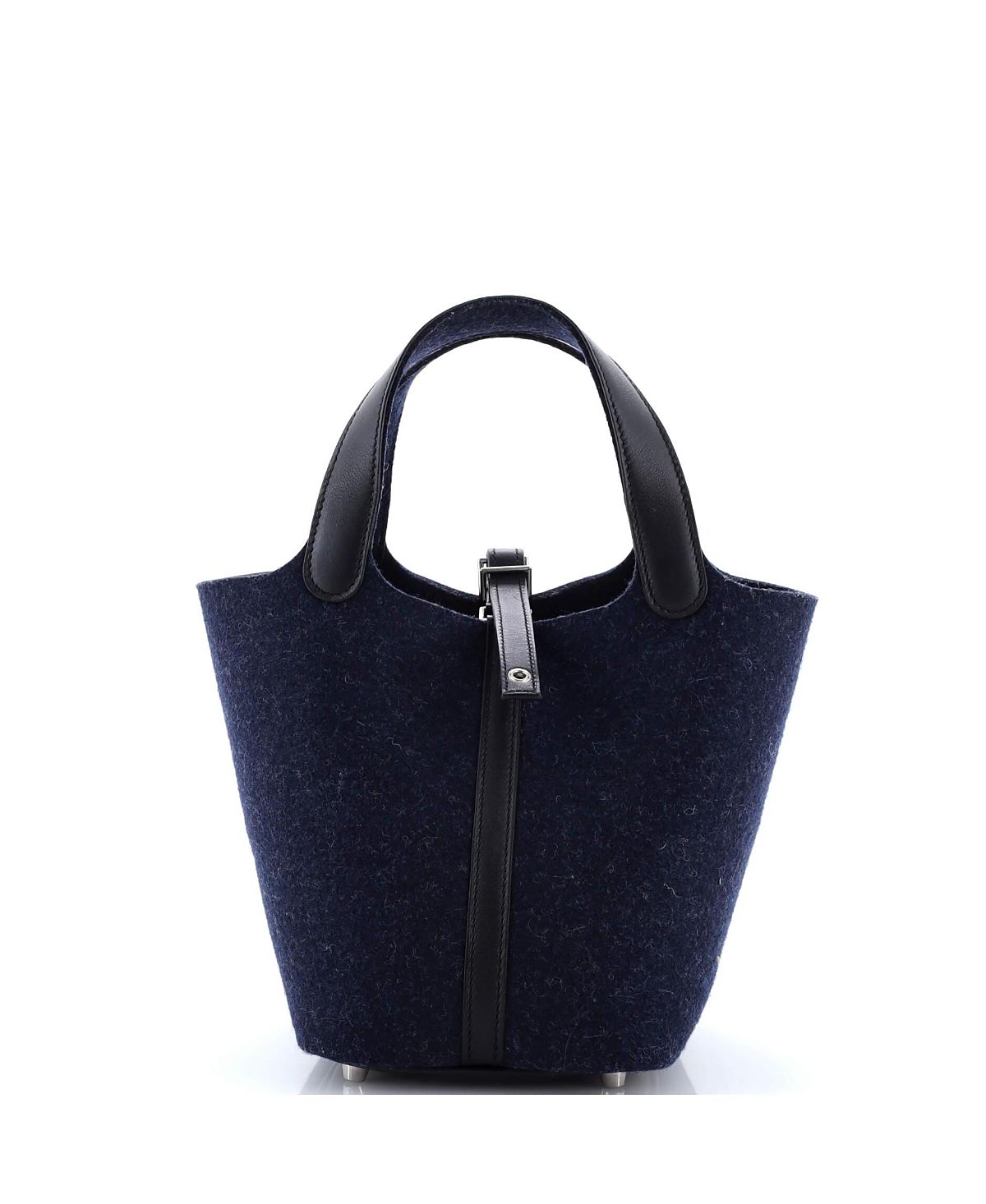Pre-Owned HERMES Pm Picotin Lock Bag Felt with Leather