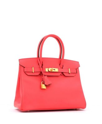 Birkin 30 Handbag Red Epsom with Gold Hardware