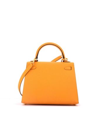 Kelly 25 Handbag Yellow Epsom with Gold Hardware
