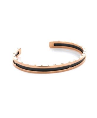  B.Zero1 Cuff Bracelet 18K Rose Gold and Coated Stainless Steel