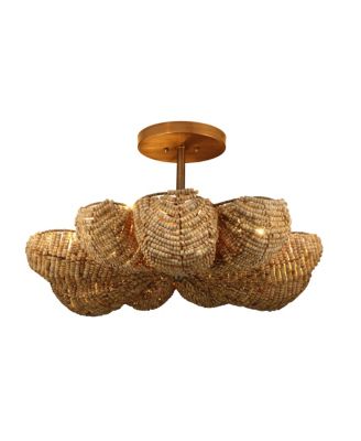  Anguilla Wood Beaded Semi-Flush Mount
