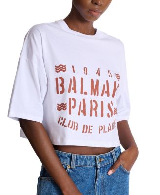  T-Shirt with Balmain Plage Print