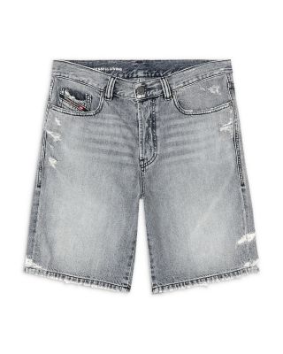 Regular Fit Whiskered Jean Shorts
