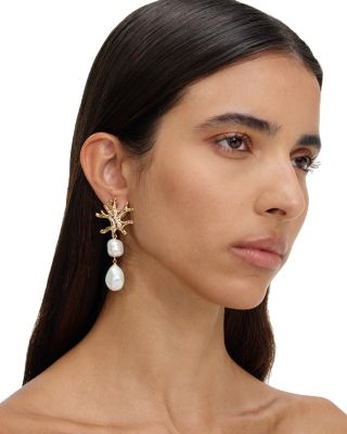 Sculptural Imitation Pearl Statement Earrings