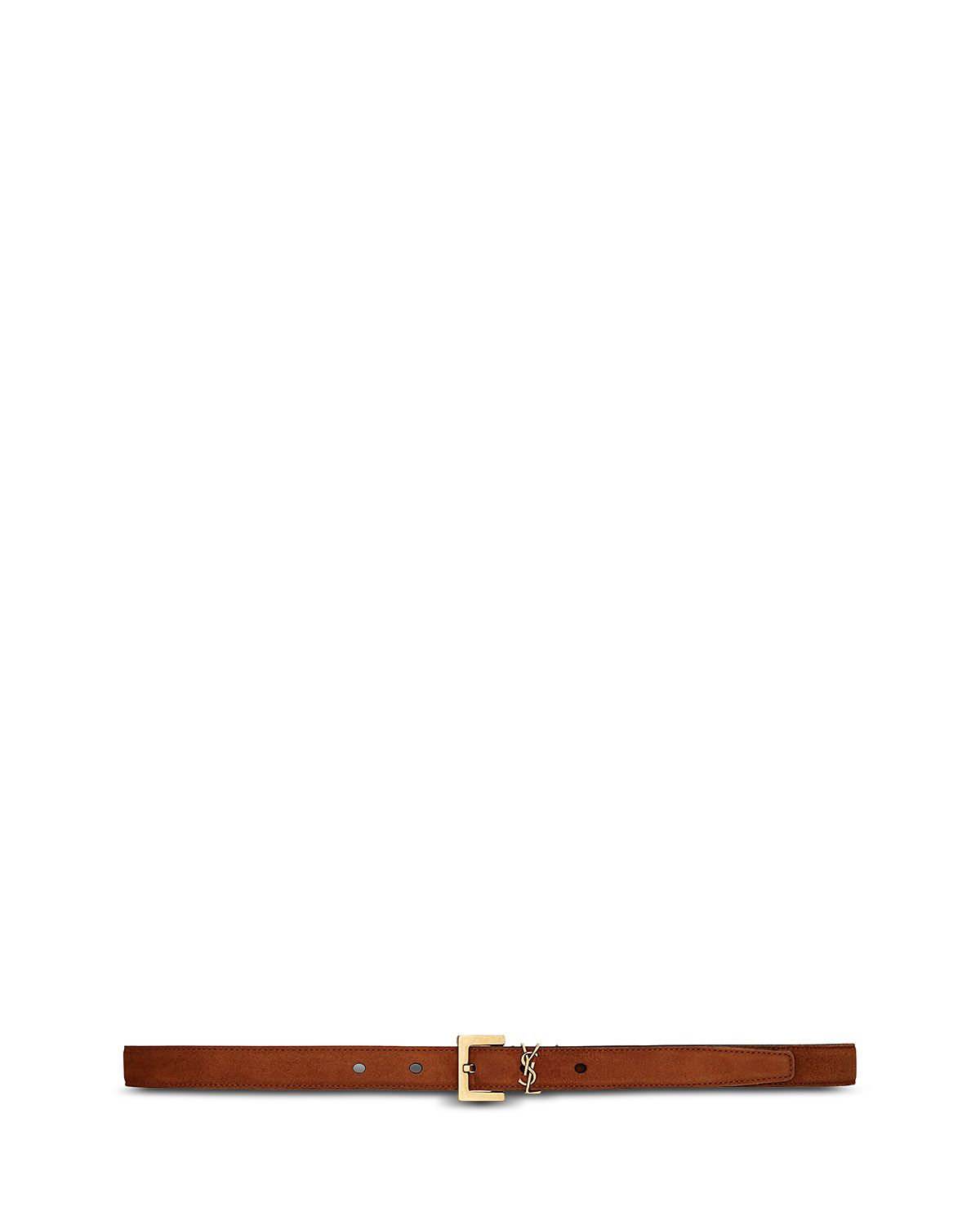 Saint Laurent Cassandre Thin Belt with Square Buckle