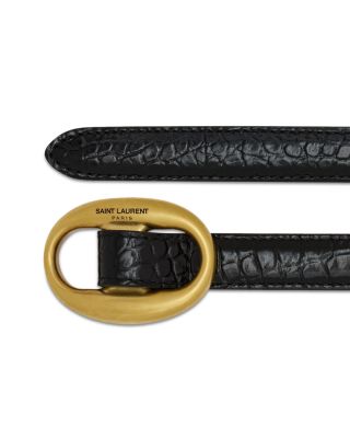 Oval Buckle Belt Thin Belt