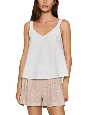 Linen Blend Relaxed Pajama Shorts