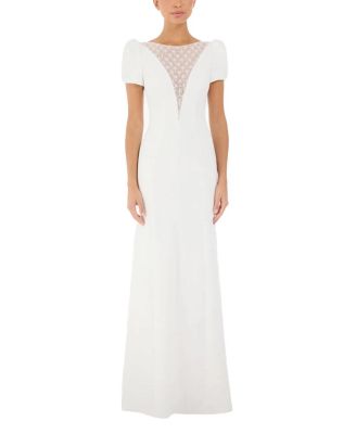 Empress Puff-sleeve Crystal-embellished Maxi Dress