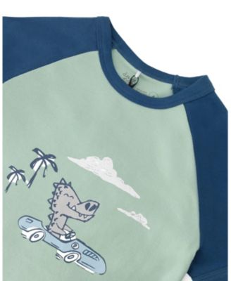  Boys' Organic Cotton Crocodile Two Piece Pyjama Set - Little Kid, Big Kid