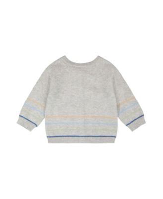 Boys' Cotton Knit Striped Button Front Cardigan - Baby