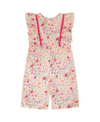 Girls' Sleeveless Muslin Flowers Jumpsuit - Big Kid
