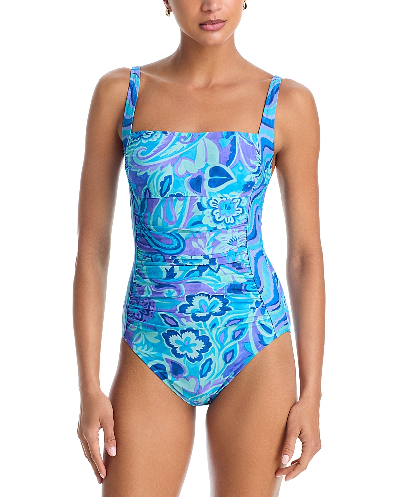 Johnny Was Marilyn Ruched One Piece Swimsuit