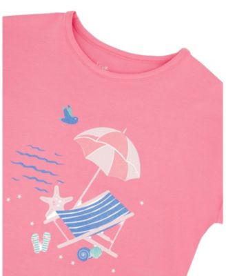 Girls' Organic Cotton Jersey Short Sleeve Beach Chair T-Shirt - Little Kid