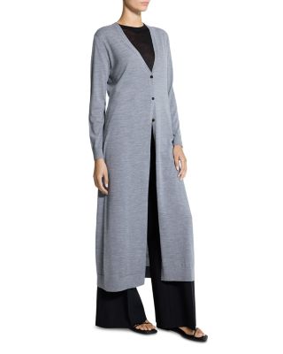 Regal Long Merino Wool Cardigan Sweater 