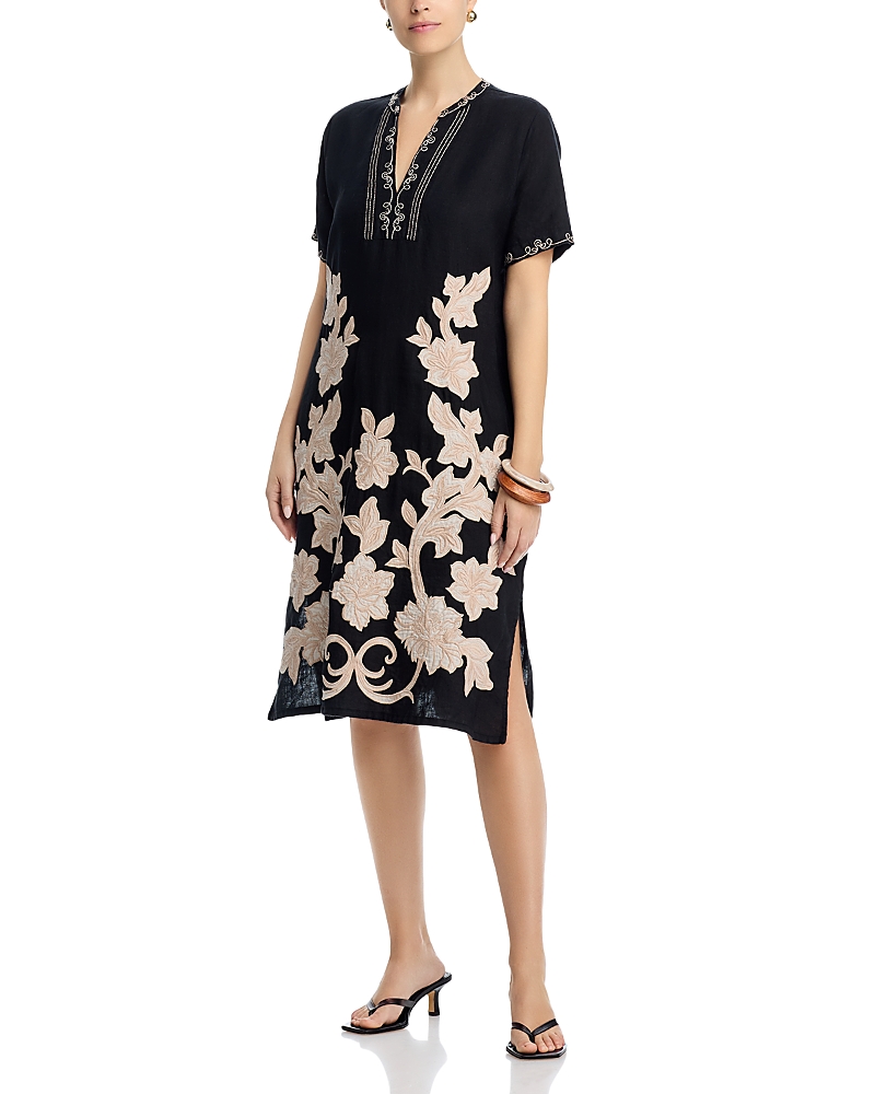 Johnny Was Henley Midi Dress