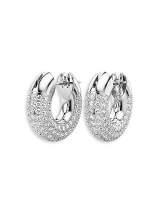 Dextera Pav&eacute; Hoop Earrings
