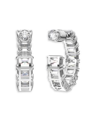 Matrix Cubic Zirconia Open Hoop Earrings