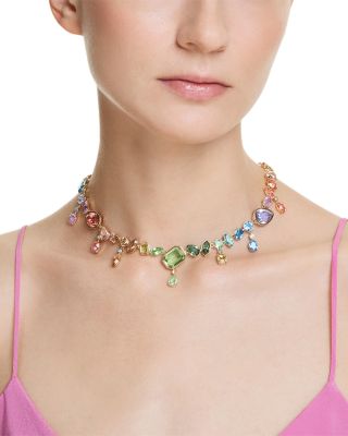 Gema Mixed Crystal All Around Collar Necklace, 14.87-17.75"