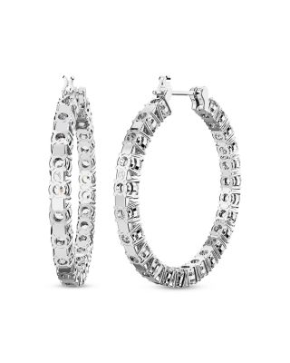 Matrix Cubic Zirconia Hoop Earrings