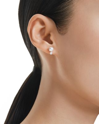 Matrix Cubic Zirconia & Imitation Pearl Stud Earrings