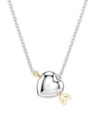 Idyllia Crystal & Cubic Zirconia Heart Arrow Pendant Necklace, 14.87-17.75"