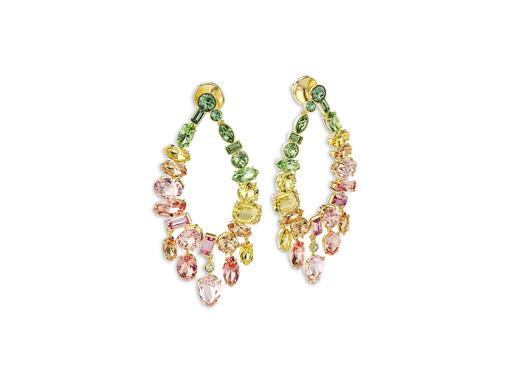 Gema Mixed Crystal Open Chandelier Earrings — Image 4