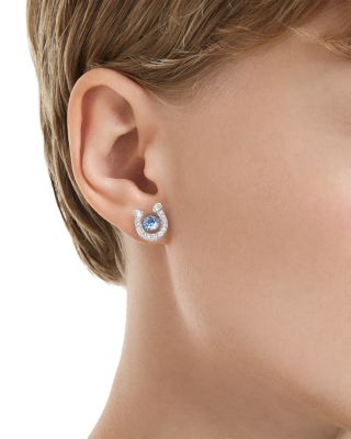 Symbolica Crystal & Cubic Zirconia Horseshoe Stud Earrings