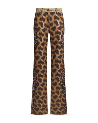 Bootcut Jeans in Printed Brown