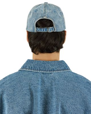 Denim Blanket Stitch Cap