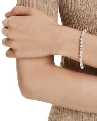 Matrix Cubic Zirconia & Imitation Pearl Tennis Bracelet