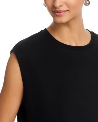 Supima Cotton Interlock Sleeveless Crewneck Tank Top