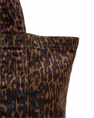 Izzy Leopard Print Denim Tote